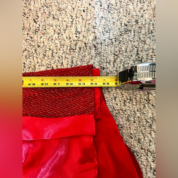 Custom Sherri Hill COUTURE red liquid beading gown - Picture 9 of 16